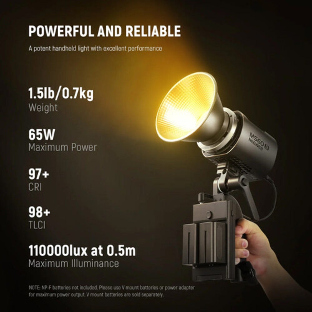 NEEWER MS60B Bi-Colour LED Video Light with App Control