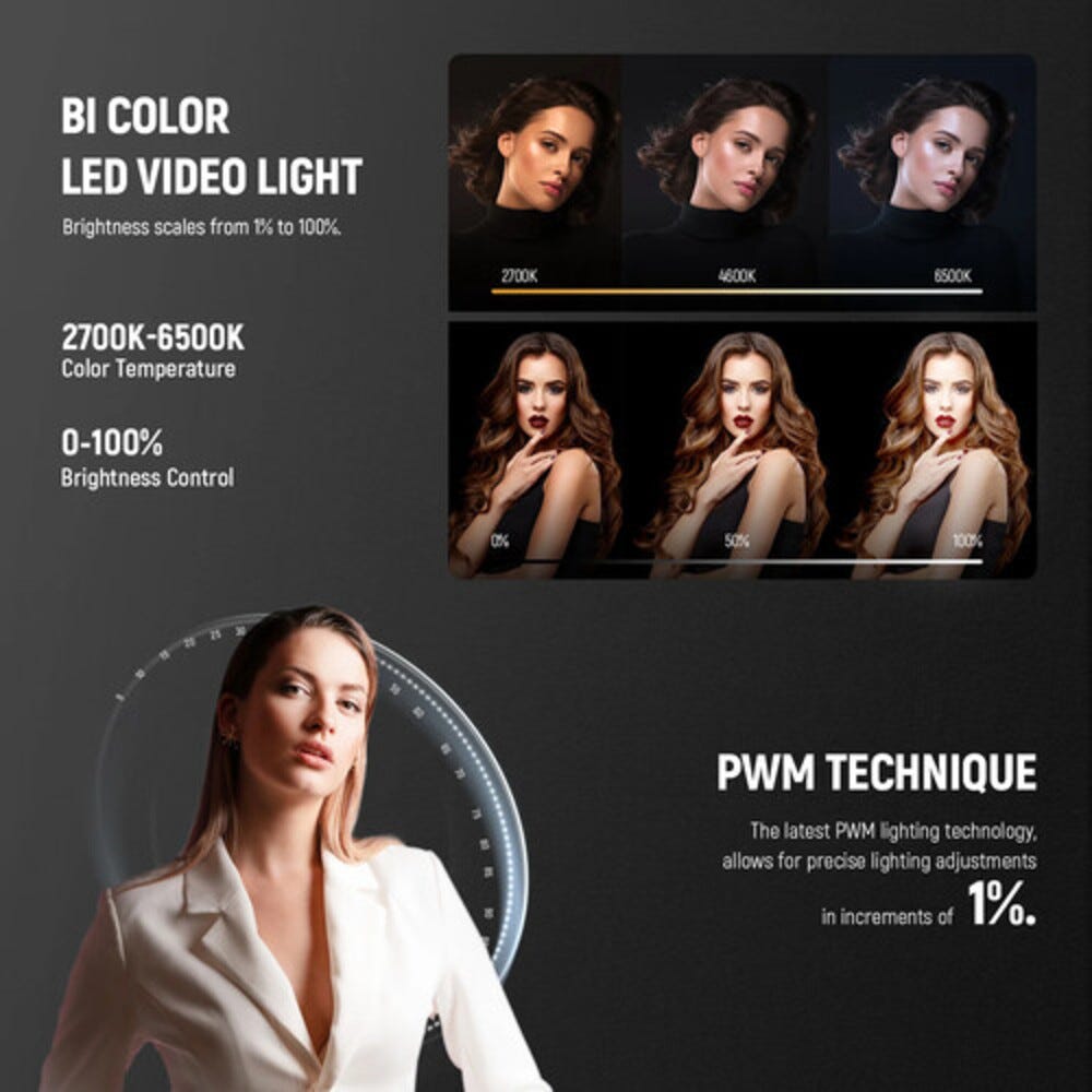 NEEWER MS60B Bi-Colour LED Video Light with App Control