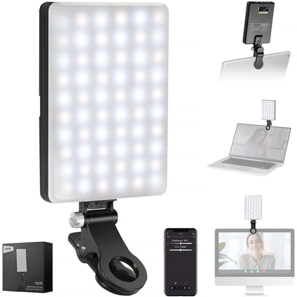 NEEWER VL67B Bi-Colour LED Video Light with Phone Clip