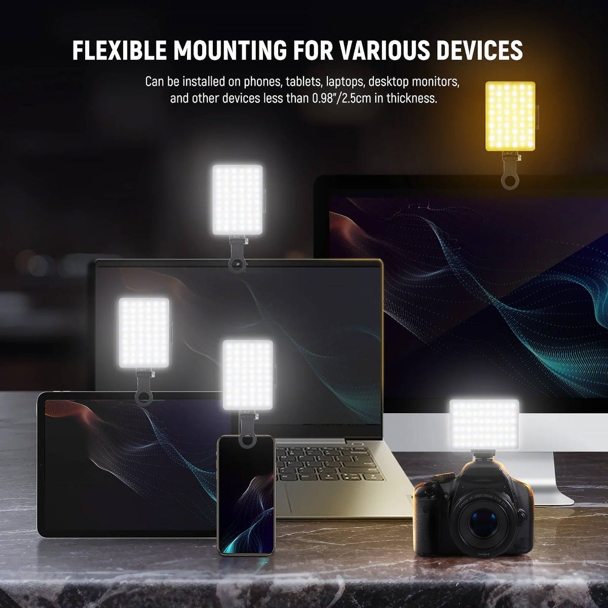NEEWER VL67B Bi-Colour LED Video Light with Phone Clip