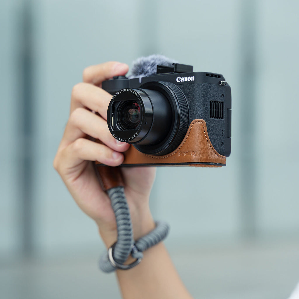 SmallRig Leather Case Kit for Canon PowerShot V1 (Brown) 5385