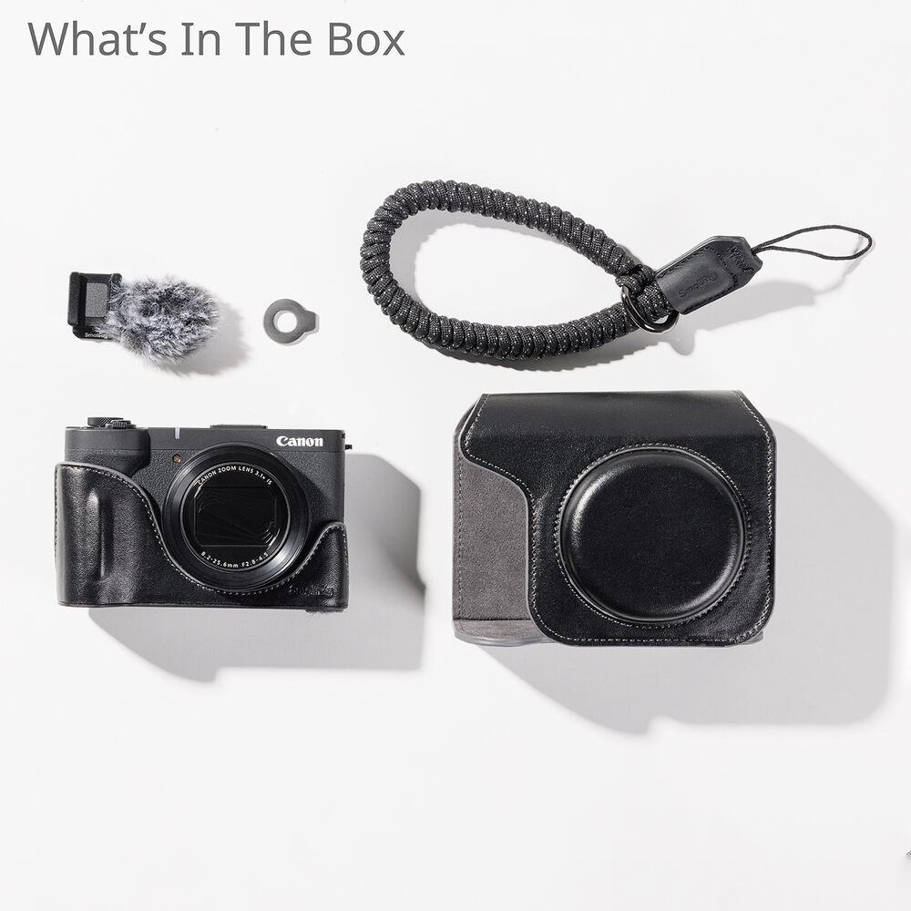 SmallRig Leather Case Kit for Canon PowerShot V1 (Black) 5386