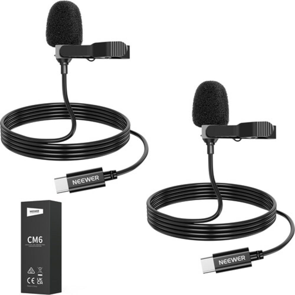 NEEWER CM6 USB-C Lavalier Microphone - 2 Pack