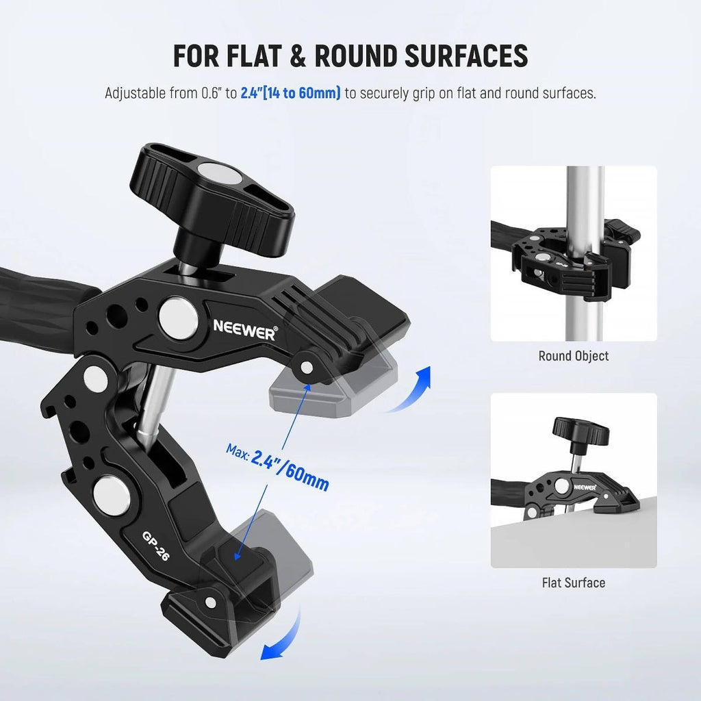 NEEWER GP-26 Flexible Action Camera Mount Kit with Super Clamp