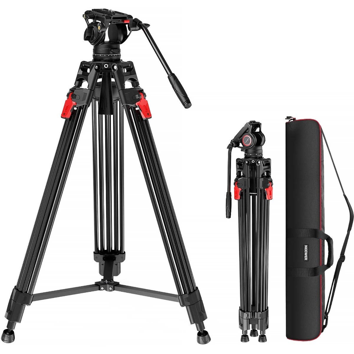 NEEWER LL27 1.9m Video Tripod with Fluid Head