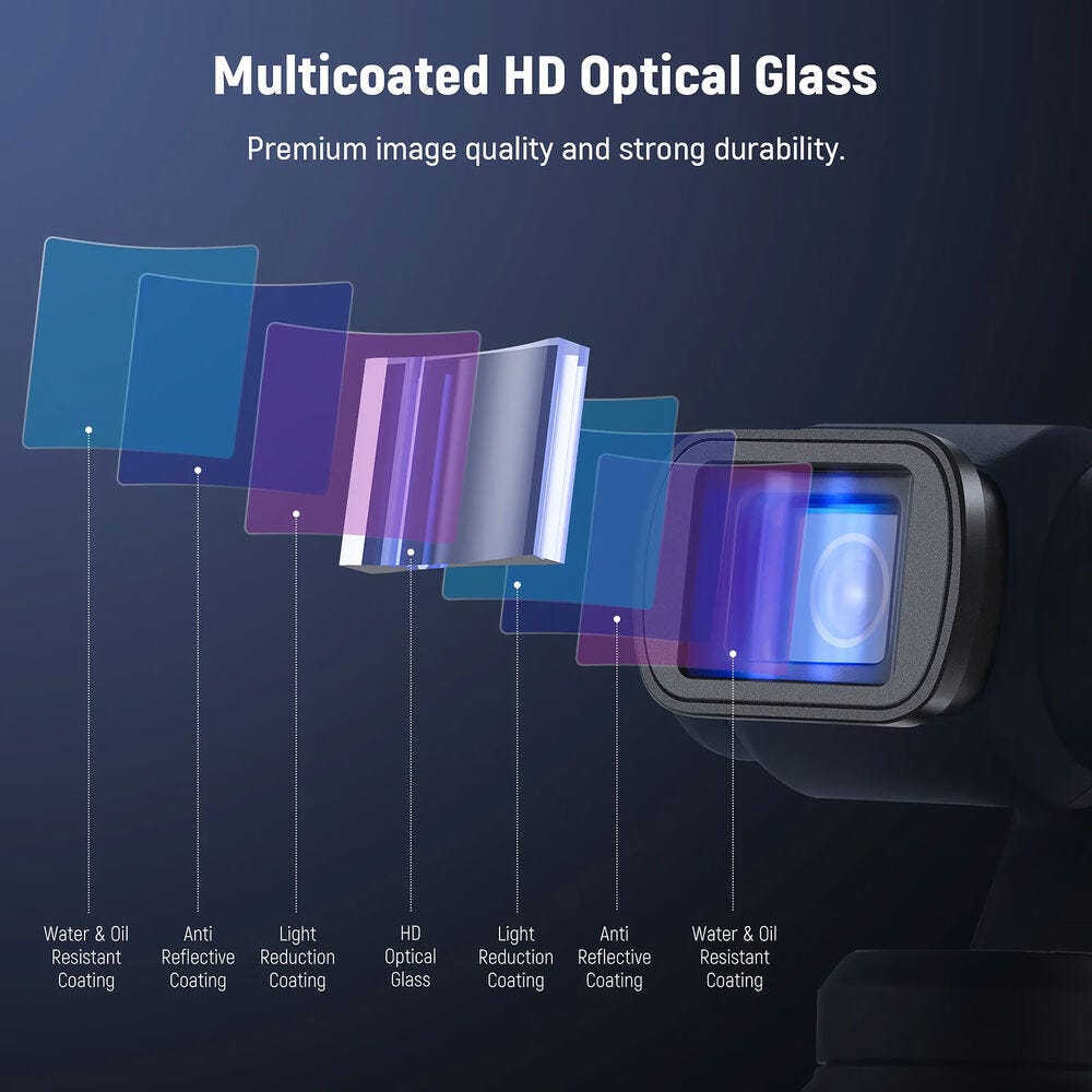 NEEWER LS-44 Pro 1.2x Blue Anamorphic Lens for DJI Osmo Pocket 3