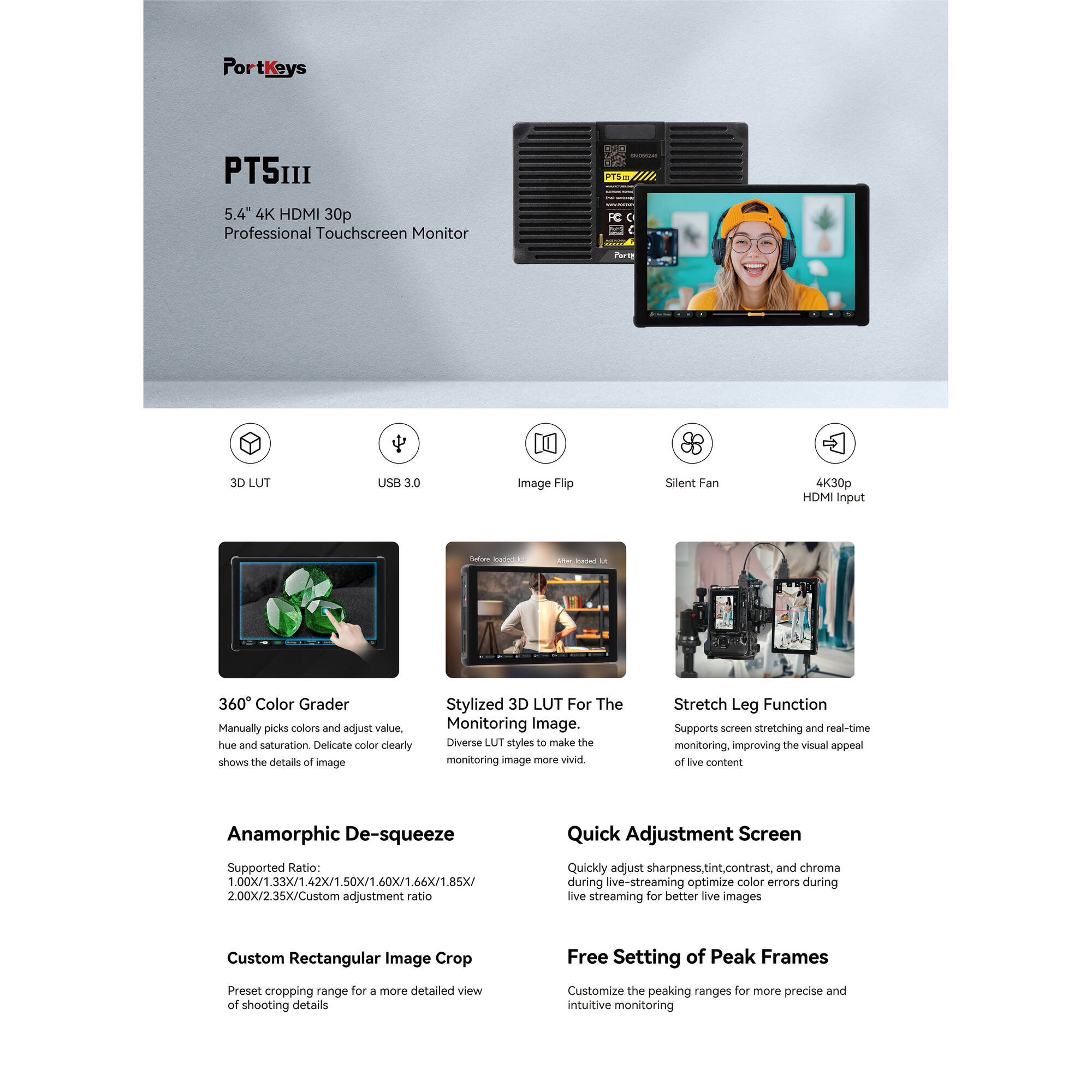 Portkeys PT5-III - Touchscreen Monitor