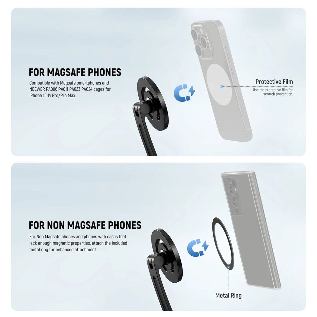 NEEWER GP-16 Flexible Action Camera Magnetic Neck Mount - Gray