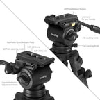 SmallRig AD14 Heavy-Duty Carbon Fiber Tripod 5441