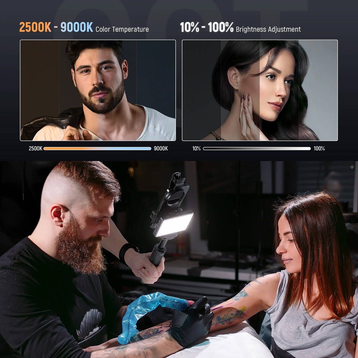 NEEWER BL120B Bi-Colour LED Phone Light Kit