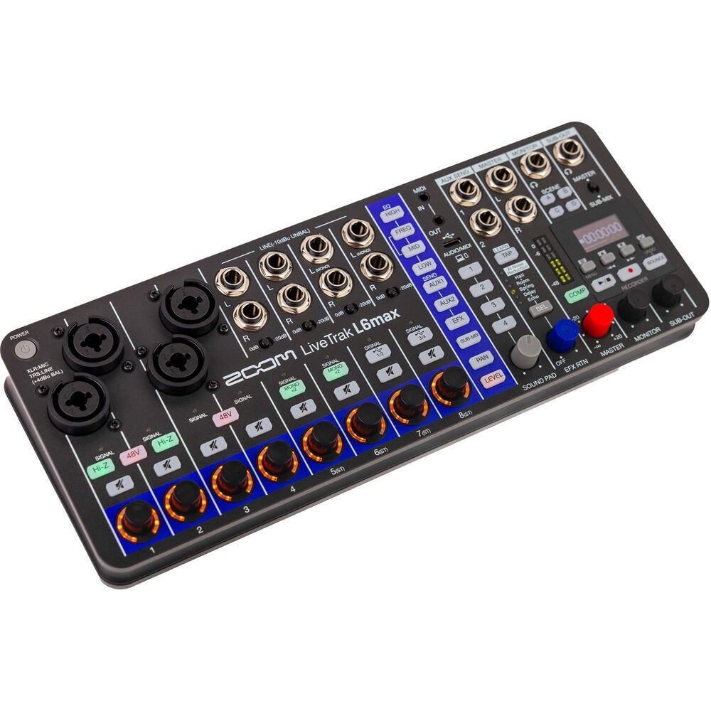 Zoom LiveTrak L6Max Multi-Track Mixer and Recorder
