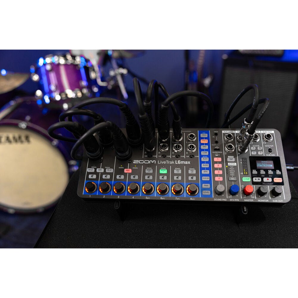 Zoom LiveTrak L6Max Multi-Track Mixer and Recorder