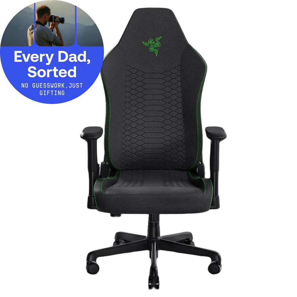 Razer Iskur V2 X Gaming Chair with Integrated Lumbar Support (Black/Green)