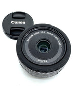 Used Canon EF-S 24mm F2.8 STM Prime Lens S/N 3501102483