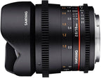 Samyang 16mm T2.6 VDSLR UMC II Lens - Canon EF Mount