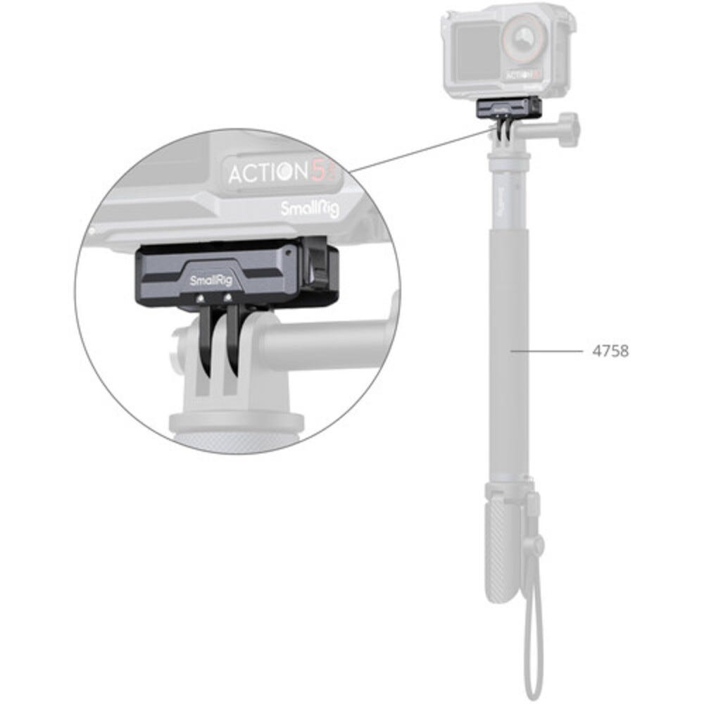 SmallRig Support Adapter for DJI Osmo Action 5 Pro / 4 / 3 3662B