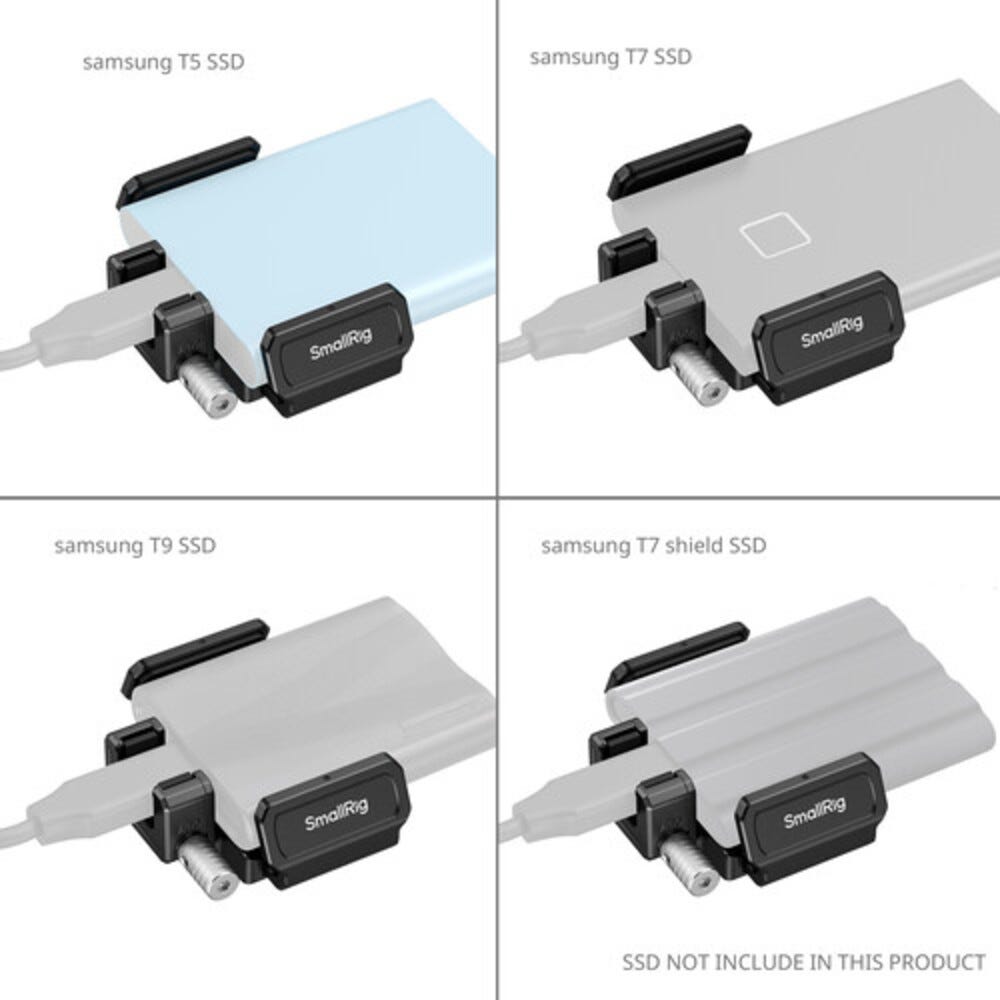 SmallRig SSD Clamp for Cage for Blackmagic Cinema Camera 6K with Samsung T5 / T7 / T7 Shield / T9 3272B
