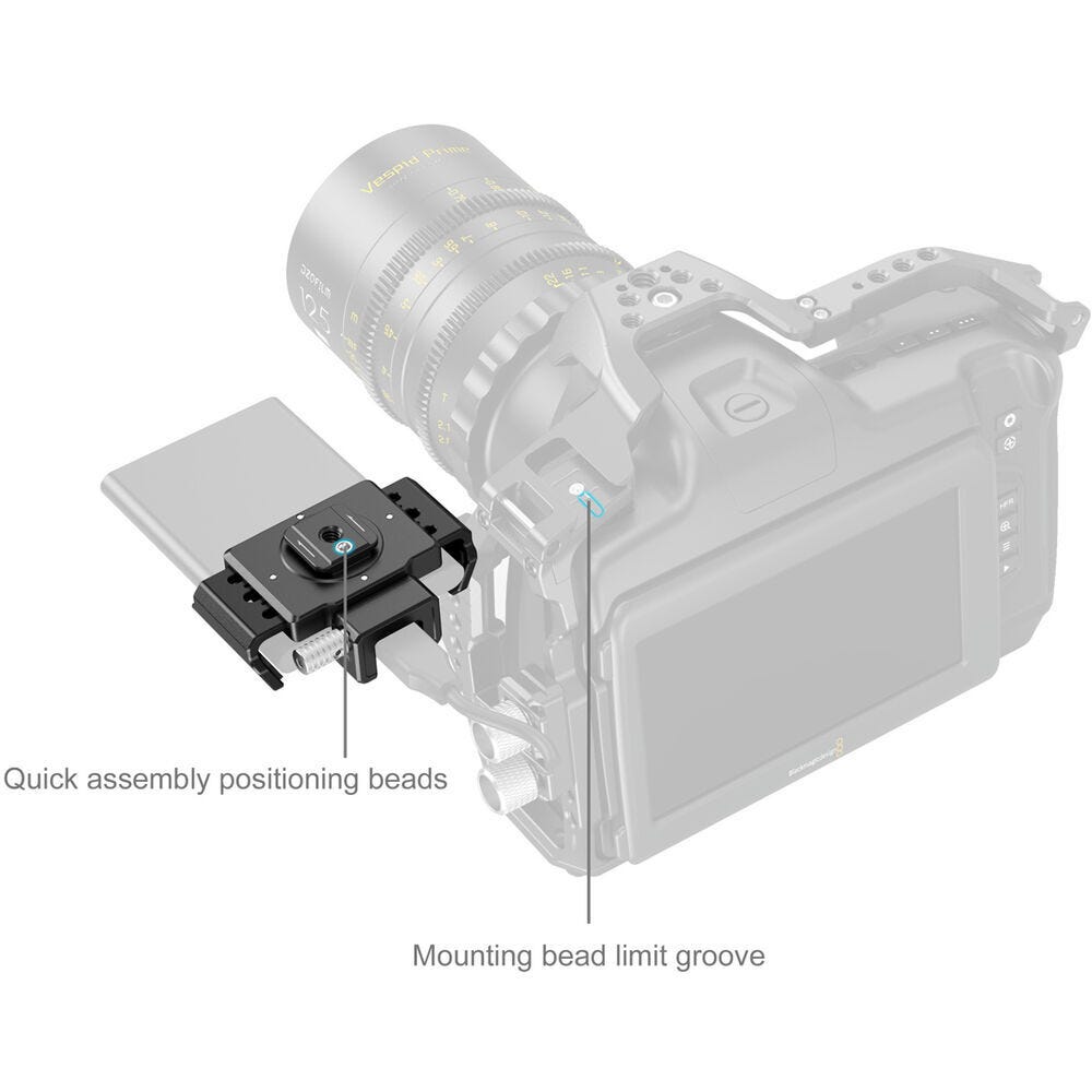 SmallRig SSD Clamp for Cage for Blackmagic Cinema Camera 6K with Samsung T5 / T7 / T7 Shield / T9 3272B