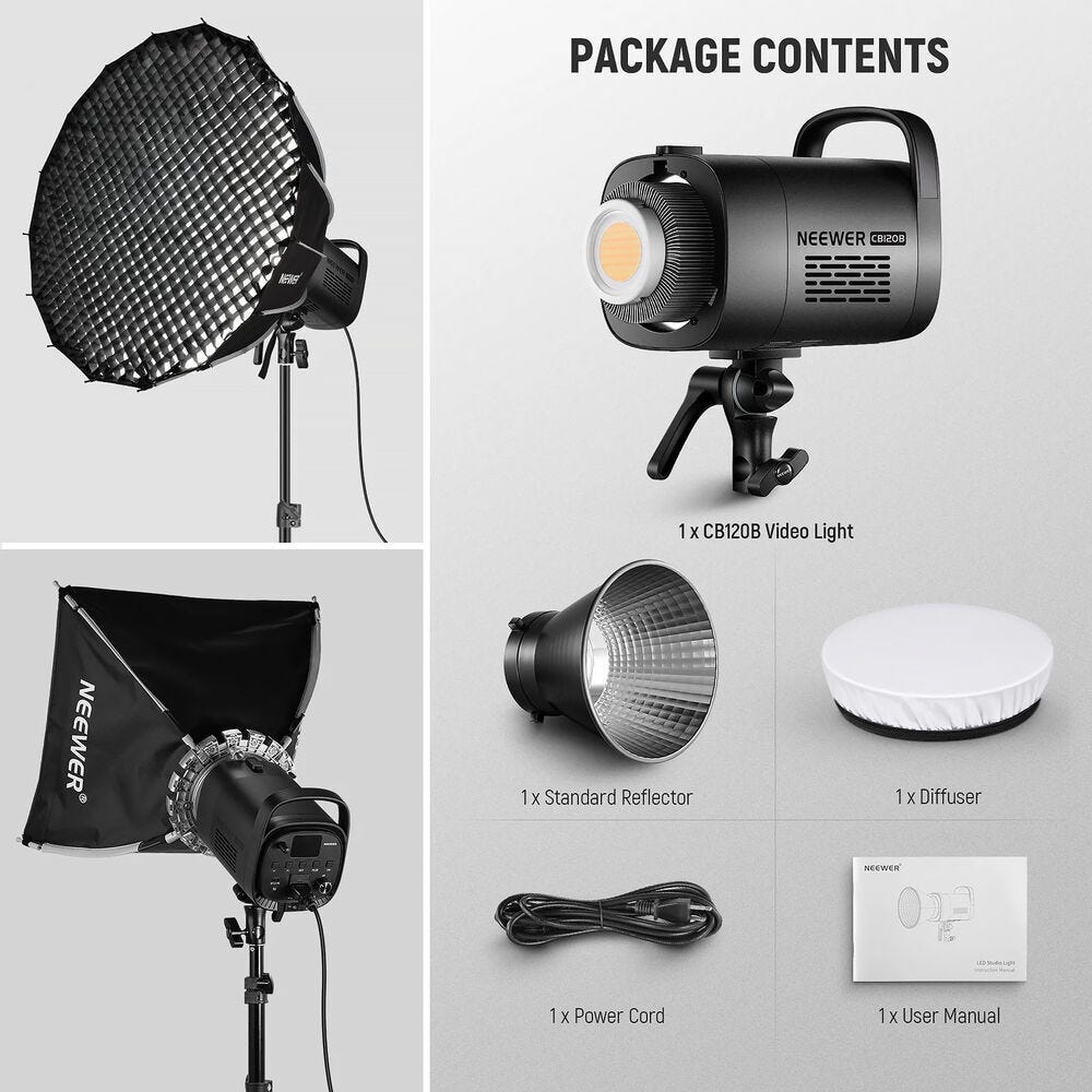  NEEWER CB120B Bi-Colour Video Light with App Control