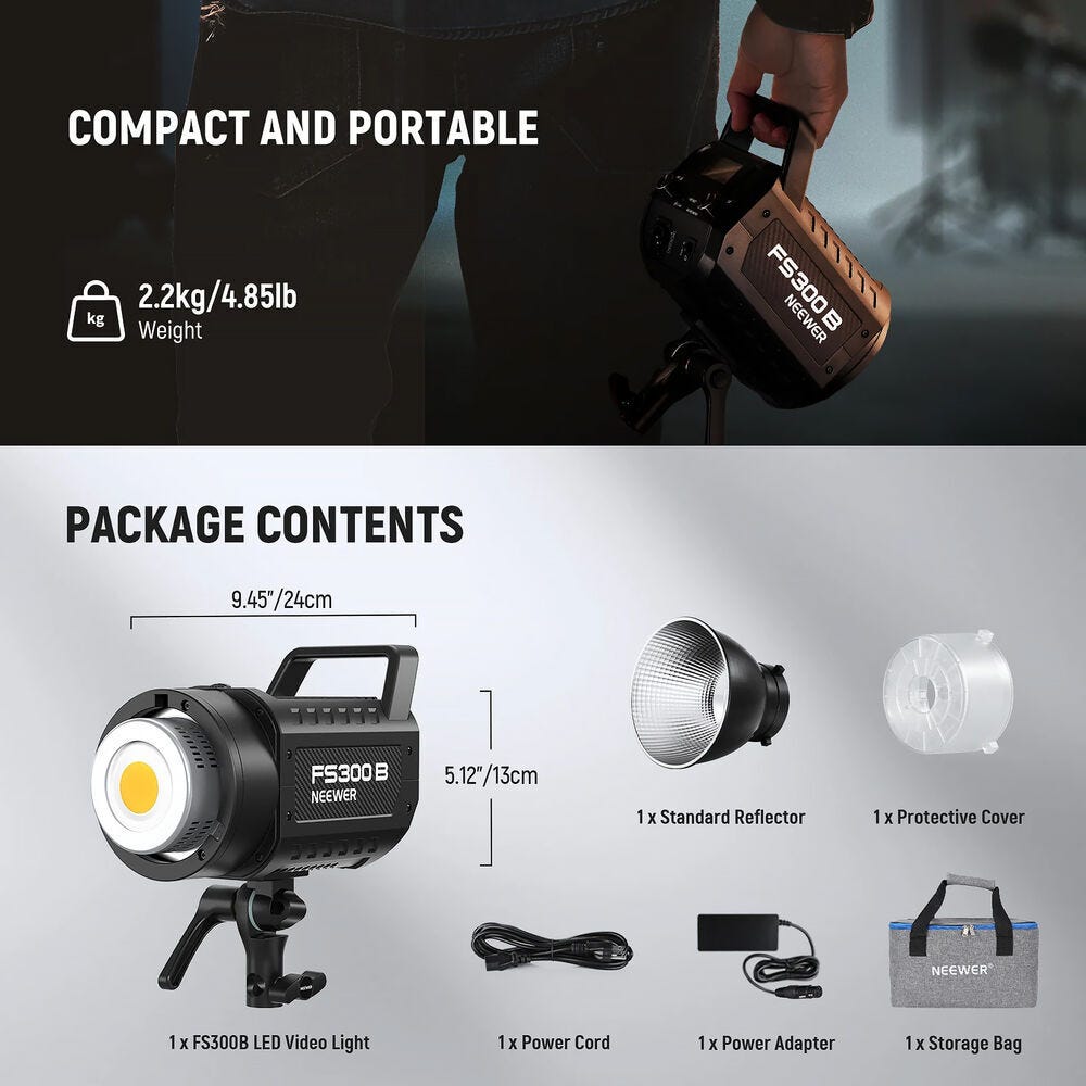 NEEWER FS300B Bi-Colour LED Video Light