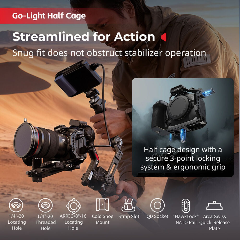SmallRig "HawkLock" Quick Release Cage Kit for Canon EOS R6 Mark III / R6 Mark II