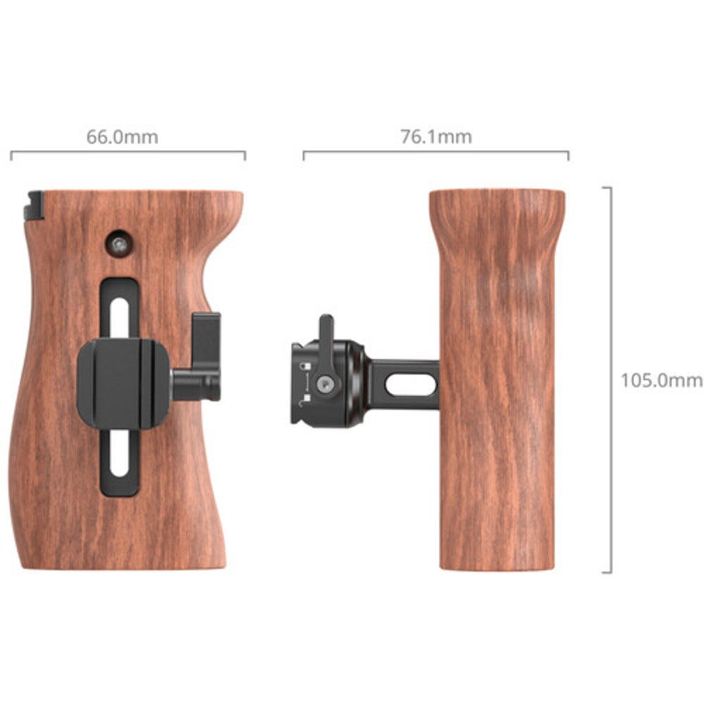 SmallRig Wooden Side Handle with NATO Clamp 2187C