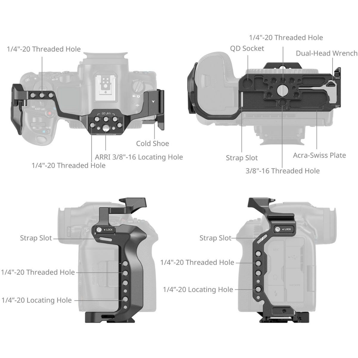 SmallRig Cage for Canon EOS R5 Mark II 4978B