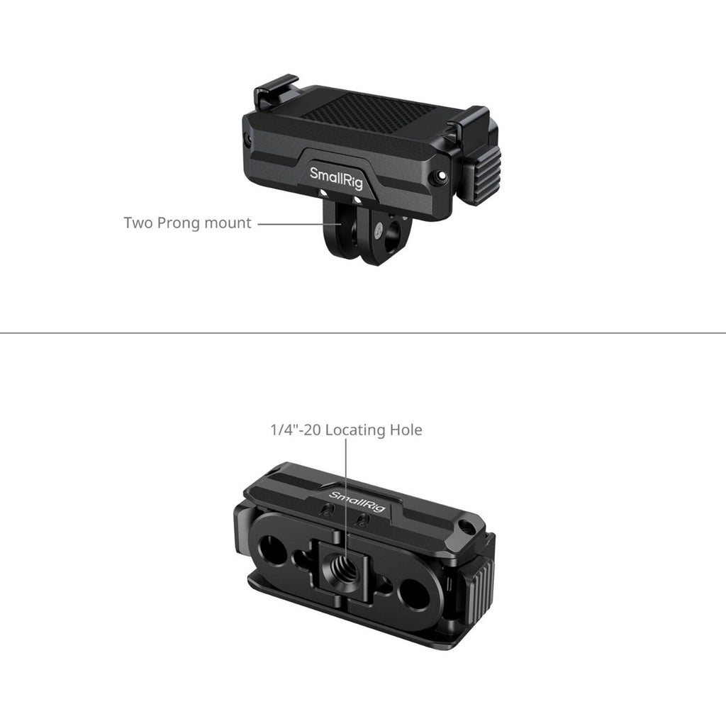 SmallRig Bidirectional Quick Release Folding Adapter Mount with 2-Prong Mount and 1/4"-20 Threaded Hole 5890