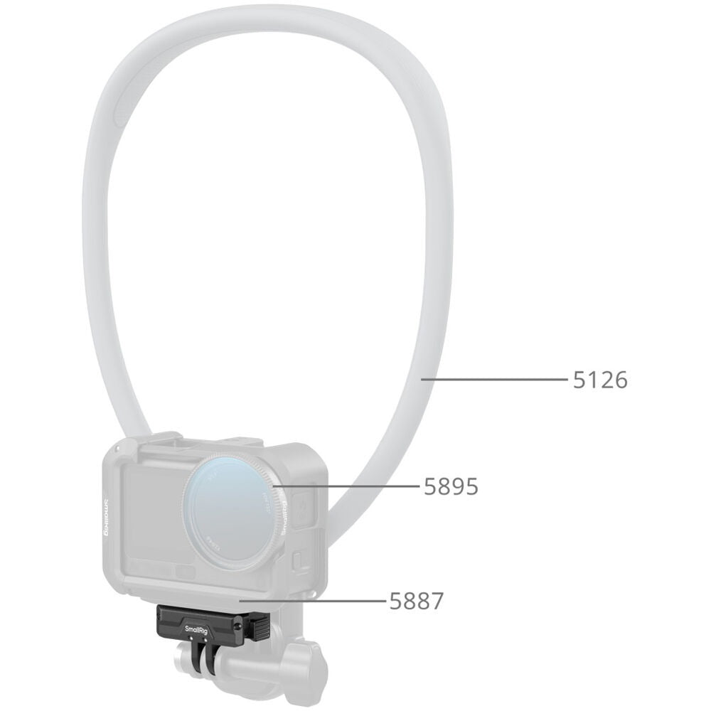 SmallRig Bidirectional Quick Release Folding Adapter Mount with 2-Prong Mount and 1/4"-20 Threaded Hole 5890