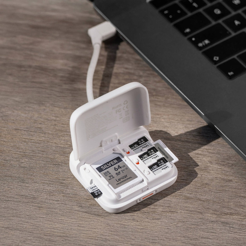 PGYTECH CreateMate High-speed Mini Card Reader Case (Ivory White)