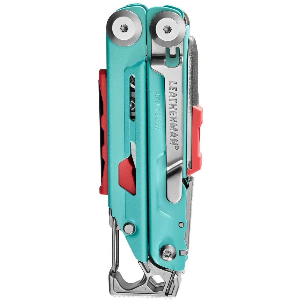 Leatherman Signal Camping Multi-Tool with Nylon Sheath - Aqua & Silver
