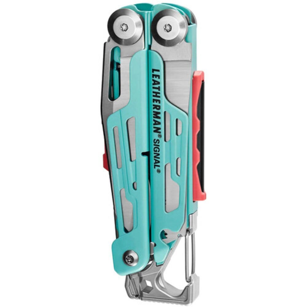 Leatherman Signal Camping Multi-Tool with Nylon Sheath - Aqua & Silver