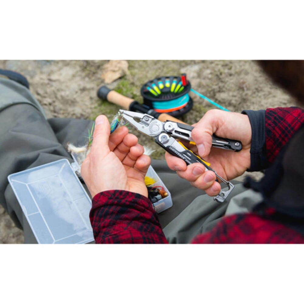 Leatherman Signal Camping Multi-Tool with Nylon Sheath - Aqua & Silver