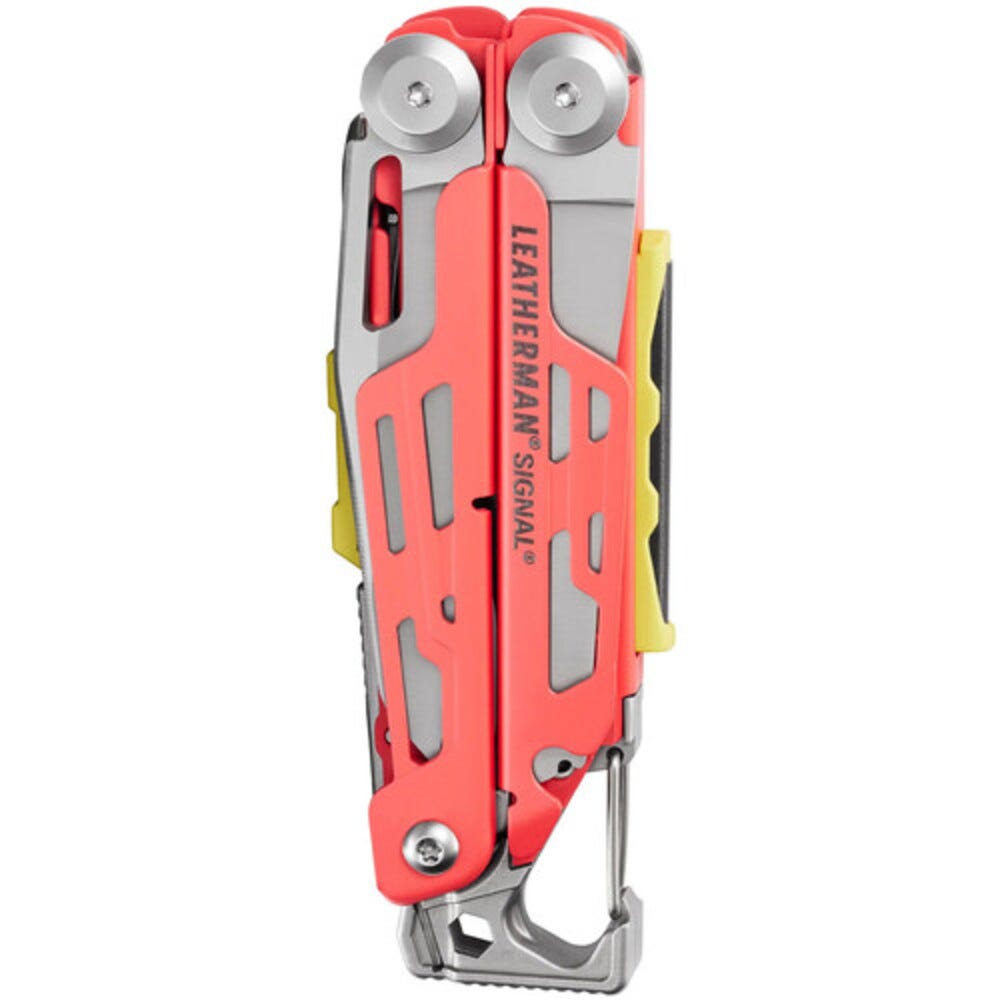 Leatherman Signal Camping Multi-Tool with Nylon Sheath - Guava & Silver