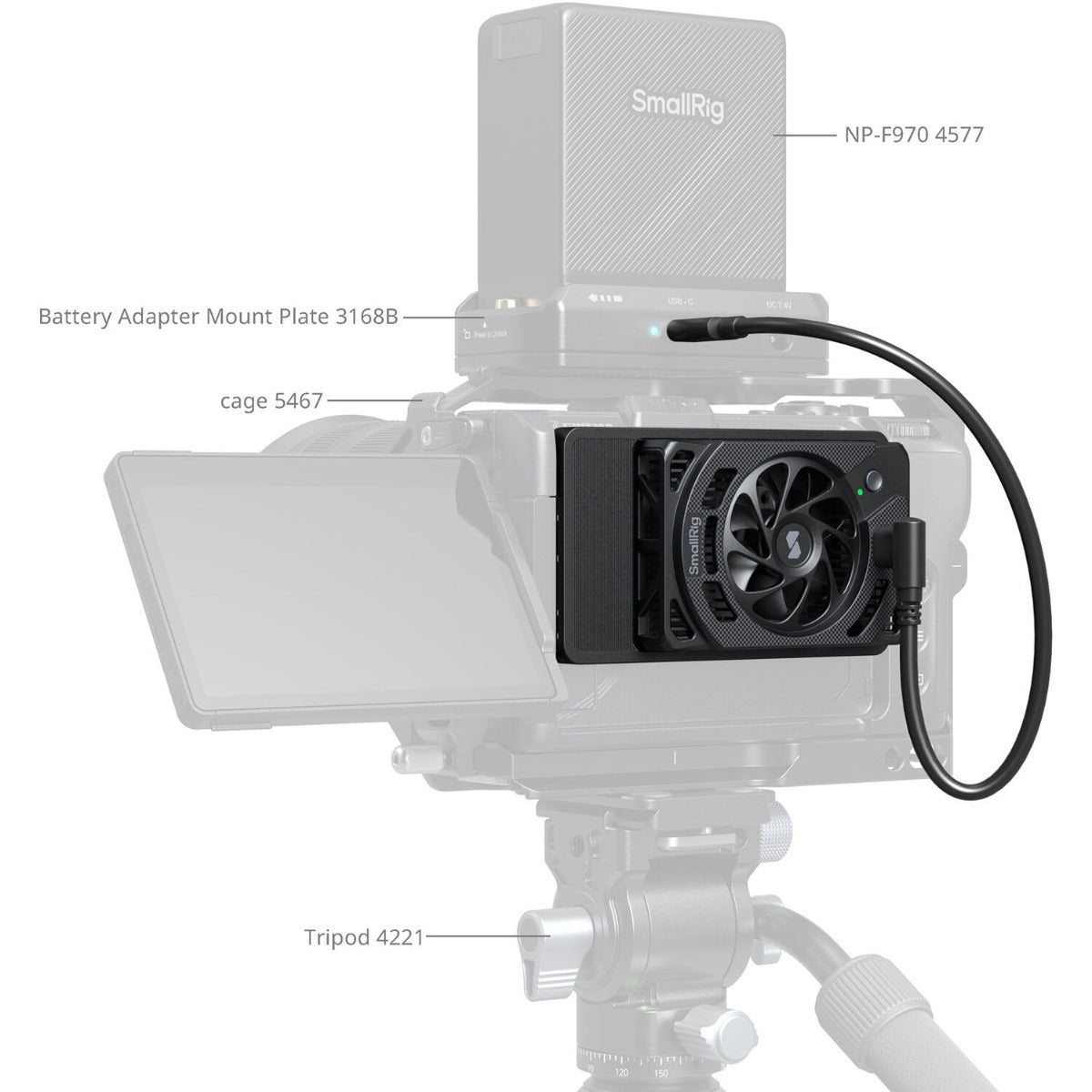 SmallRig Cooling Fan for Nikon ZR 5874
