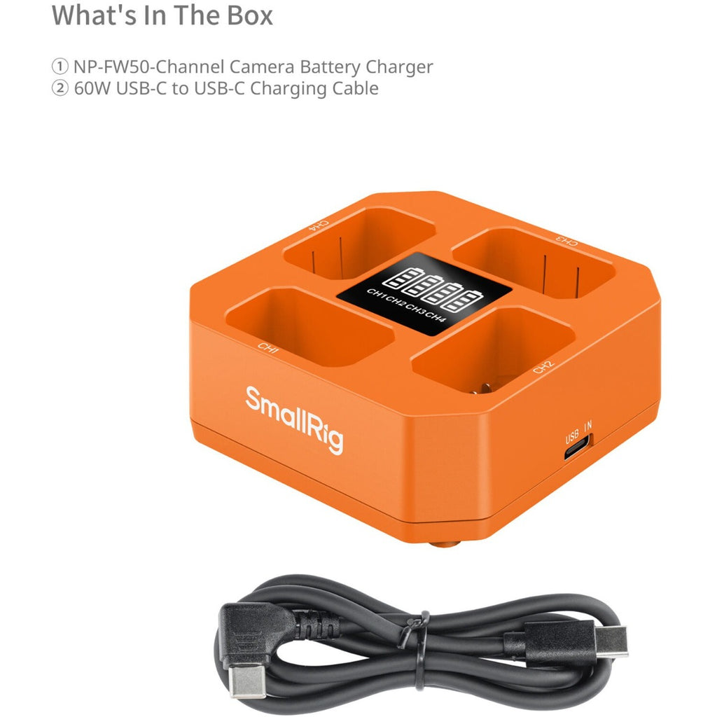 SmallRig Four-Channel Camera Battery Charger for NP-FW50 5749