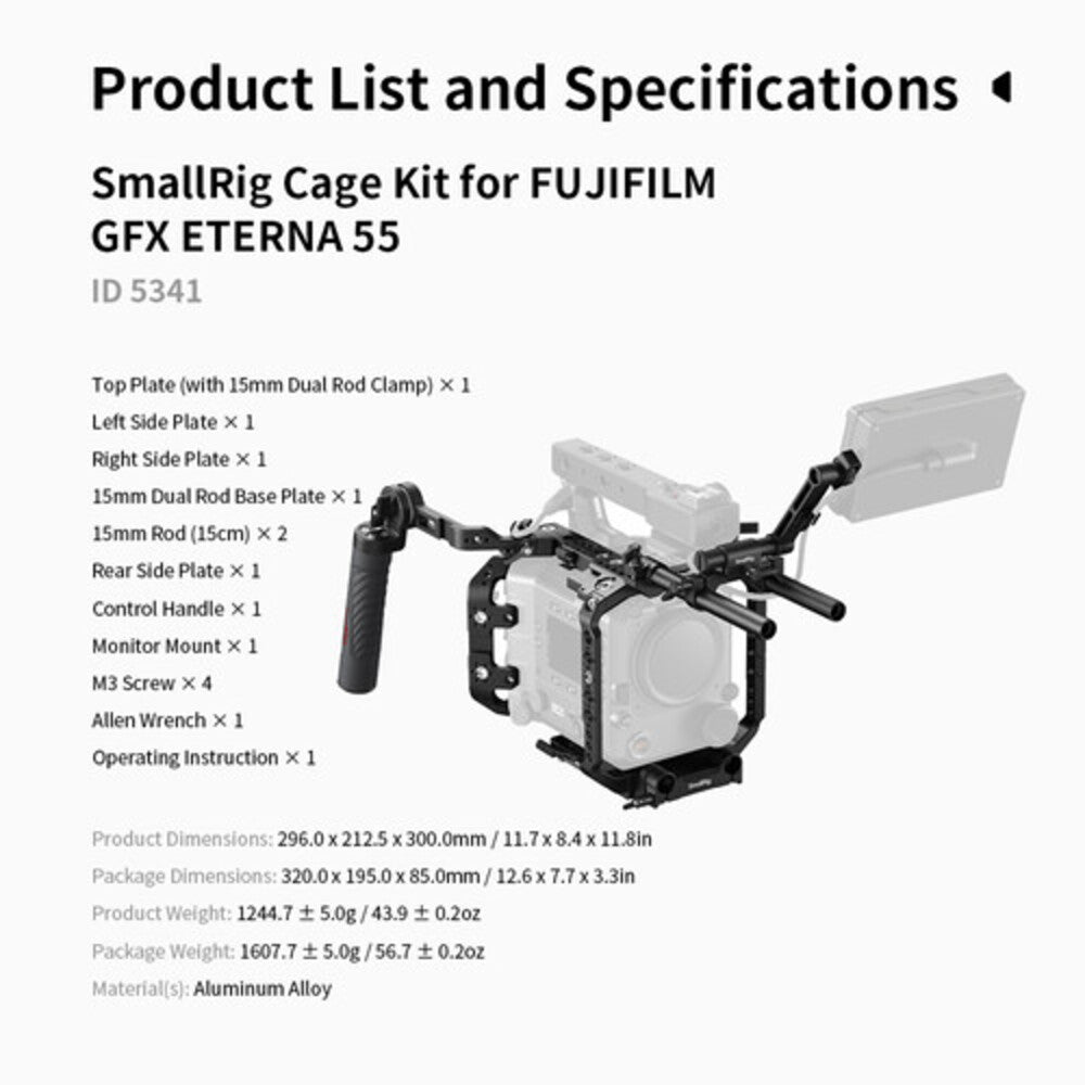 SmallRig Camera Cage Kit for FUJIFILM GFX ETERNA 55 5341