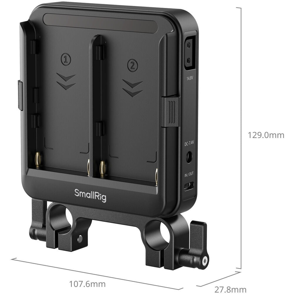 SmallRig Adapter Plate Kit for NP-F Type Batteries for 15mm LWS Rods (Supports UPS) 5537