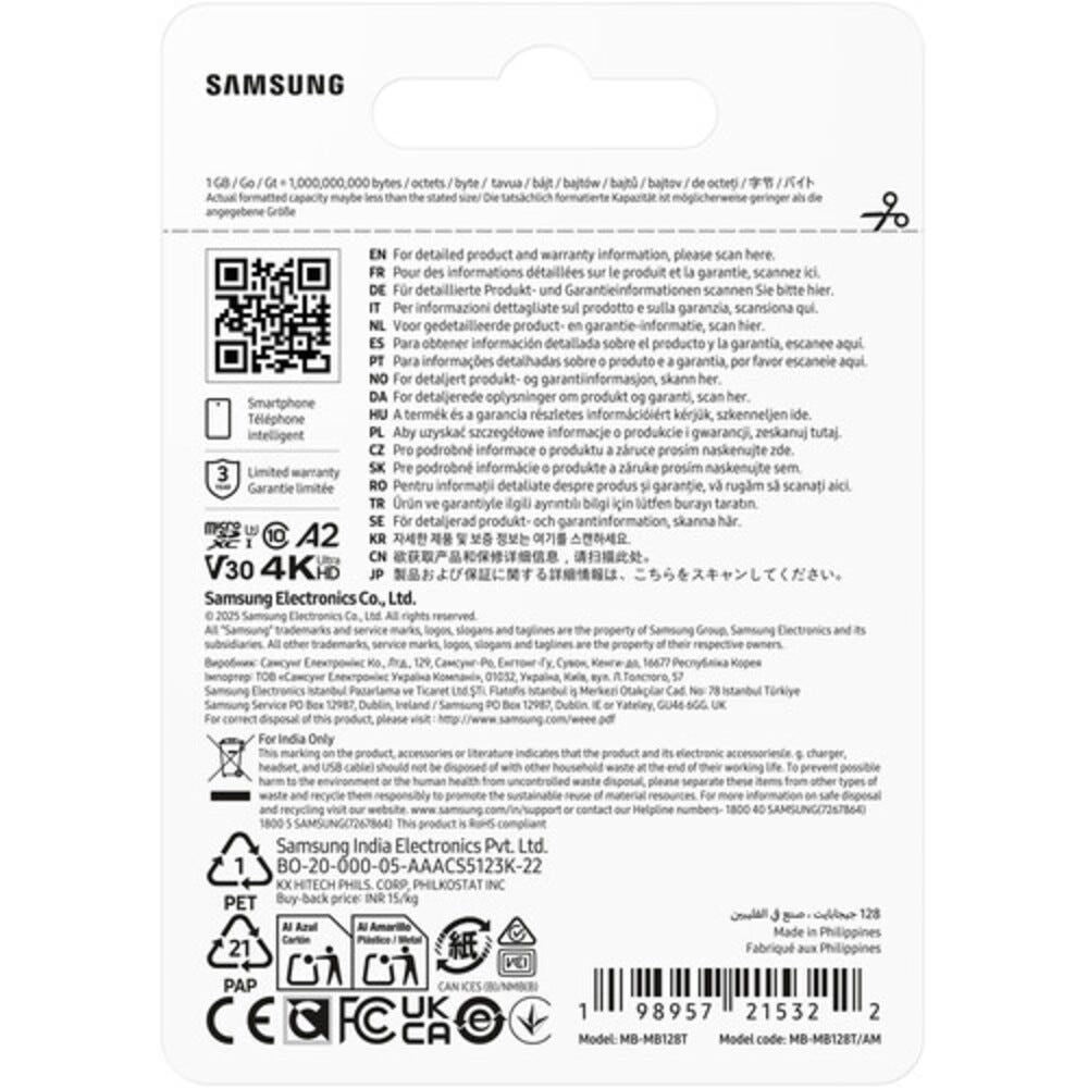 Samsung T7 128GB UHS-I microSDXC Memory Card Up to 170MB/s