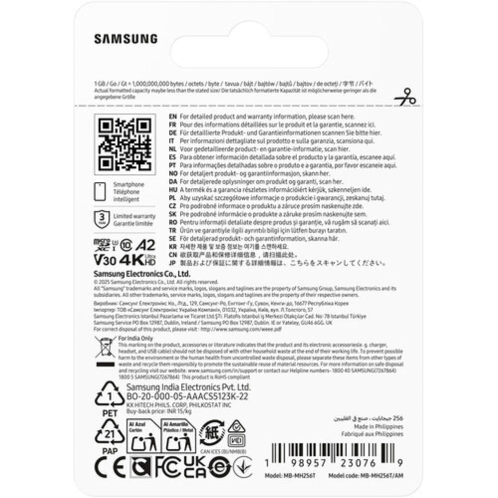 Samsung T9 256GB UHS-I microSDXC Memory Card Up to 200MB/s
