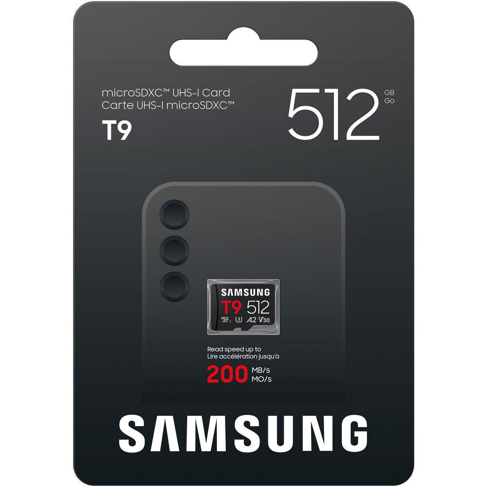 Samsung T9 512GB UHS-I microSDXC Memory Card Up to 200MB/s