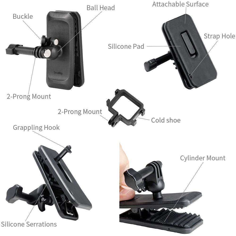 SmallRig Backpack Strap Clip Mount for DJI Osmo Pocket 4 / 3 6052