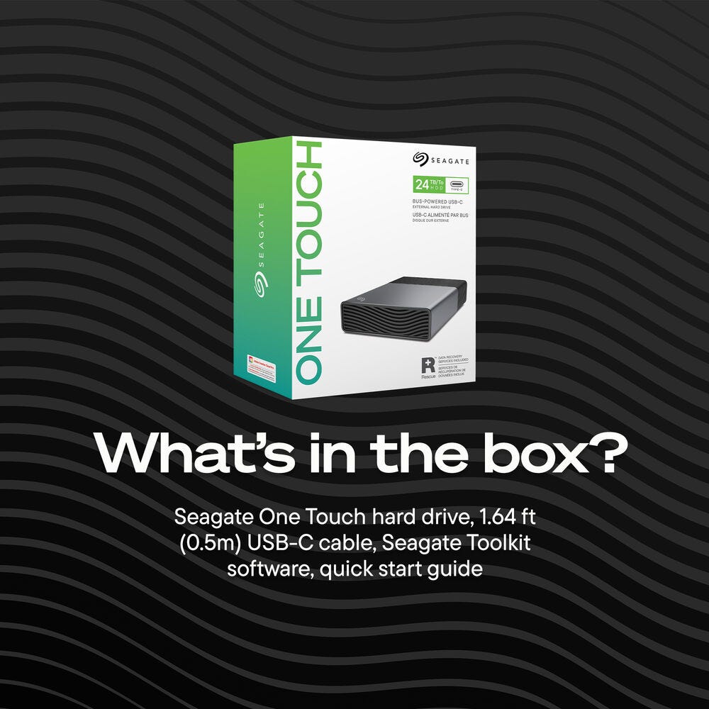 Seagate One Touch 24TB Desktop External Hard Drive