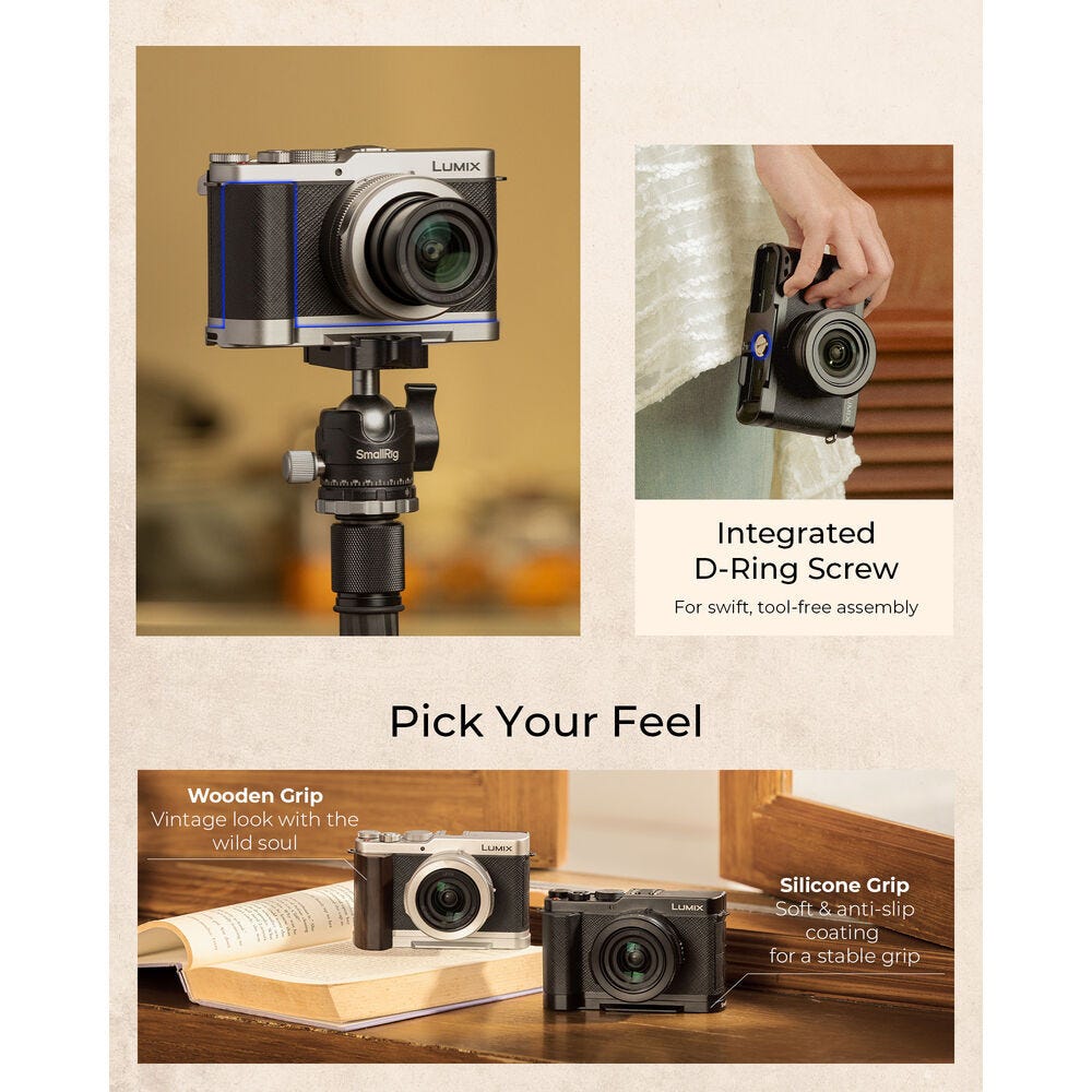 SmallRig L-Shaped Mount Plate Handle for Panasonic LUMIX L10 (Silver) 5701