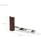 SmallRig L-Shaped Mount Plate with Wooden Handle for Panasonic LUMIX L10 (Silver)