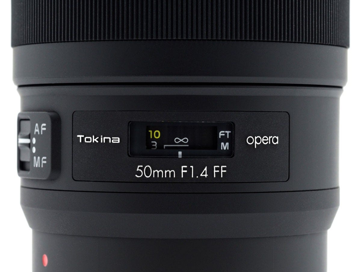 Tokina Opera 50mm f/1.4 FF Canon Lens 