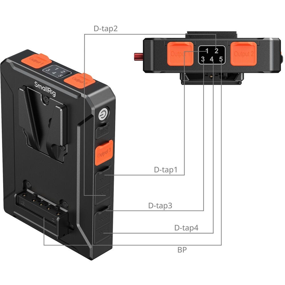SmallRig Intelligent Power Management V-Mount Battery Adapter Plate (Basic Edition)