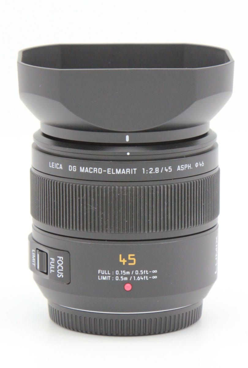 Used Panasonic Leica 45mm f2.8 DG Elmarit Macro Lens (MFT) S/N:XT5LG001133