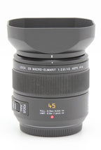 Used Panasonic Leica 45mm f2.8 DG Elmarit Macro Lens (MFT) S/N:XT5LG001133