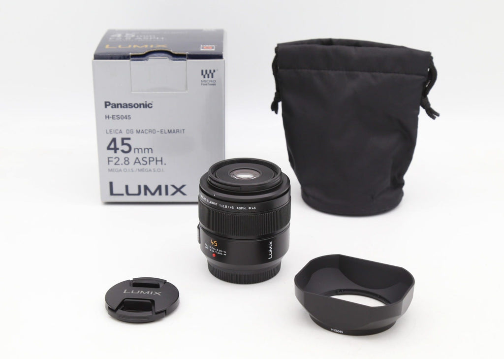Used Panasonic Leica 45mm f2.8 DG Elmarit Macro MFT Lens S/N:XT2CN201043